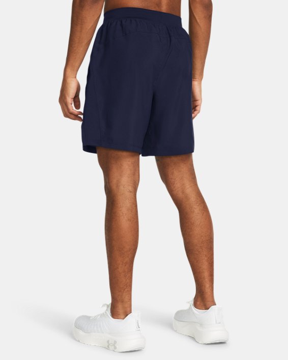 Men's UA Launch Unlined 7" Shorts in Blue image number 1